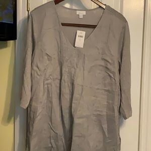 J Jill linen light gray top new with tags